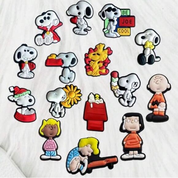3for$20 15PCS Peanuts Cute Cartoon Shoe Charms clog charms shoe charm - Picture 3 of 3